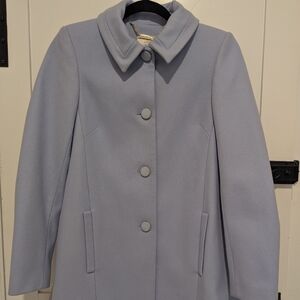 Women's Light Blue Wool Coat